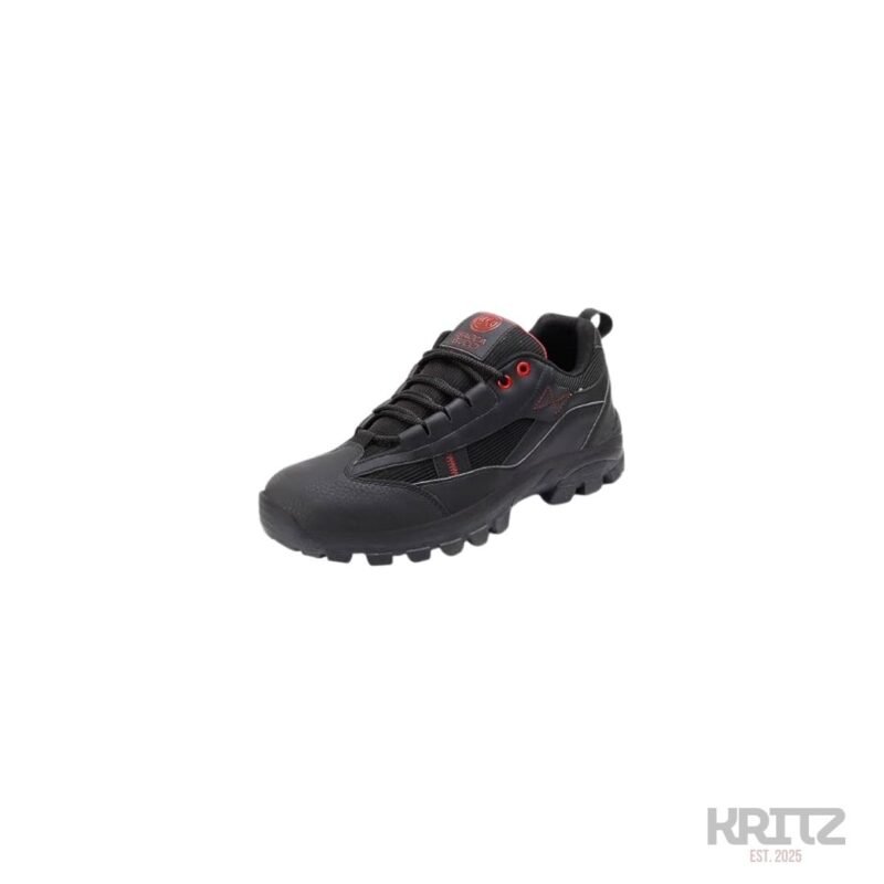 Red Chief black trekking shoes for men outdoor sports sneakers