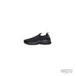 Black Slip-On Running Shoes Lightweight Comfortable Sneakers